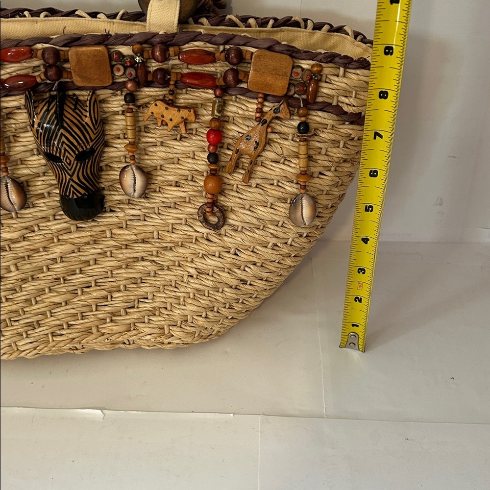 Cappelli Handcrafted Beaded Straw Tote Bag - Picture 3 of 13